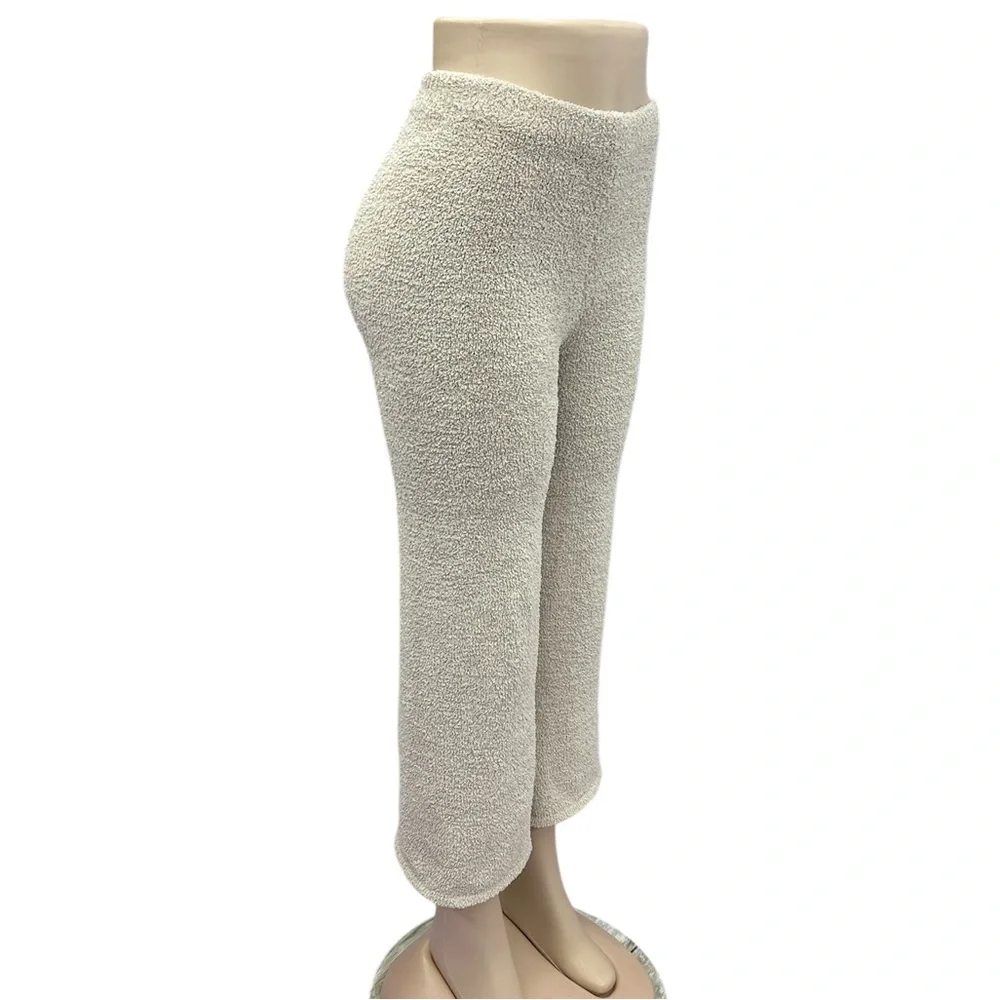 MorrisDay The Label Cream Cozy Knit Lounge Pants Soft Texture High Waist Pull On - Picture 5 of 10